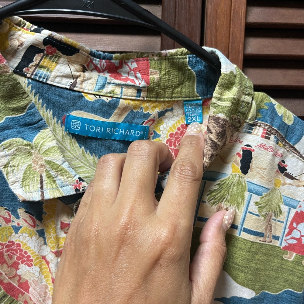 Tori Richard Boat Day Aloha Sport Shirt Size 2XL - Picture 3 of 6